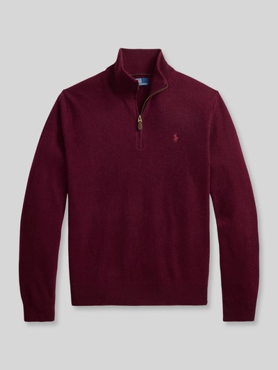 Polo Ralph Lauren Regular Fit Troyer aus reiner Wolle Bordeaux 2