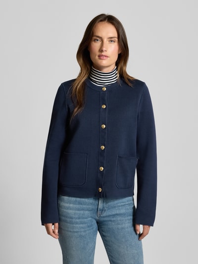 Tommy Hilfiger Kardigan dwustronny o kroju regular fit z mieszanki bawełny Granatowy 4