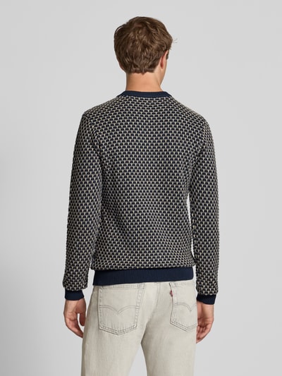 Blend Gebreide pullover met ronde hals, model 'DONG' Donkerblauw - 5