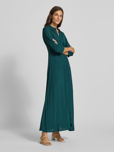 YAS Maxi-jurk met knoopsluiting, model 'SAVANNA' Donkergroen - 1