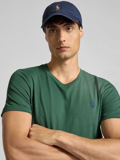 Polo Ralph Lauren Custom Slim Fit T-Shirt mit Label-Stitching Gruen Melange 3
