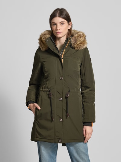 Wellensteyn Parka met imitatiebont, model 'Wolkenlos' Olijfgroen - 4