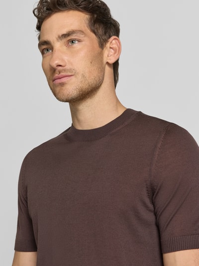 BOSS Regular Fit Pullover aus reiner Schurwolle Modell 'UMAURO' Mittelbraun 3