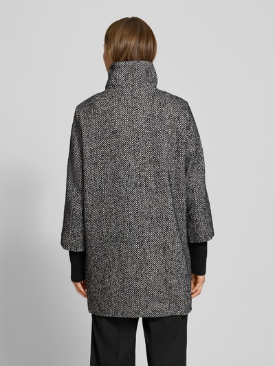 Christian Berg Woman Selection Relaxed Fit Mantel mit Woll-Anteil Anthrazit Melange 5