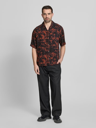 HUGO Relaxed Fit Freizeithemd aus reiner Viskose Modell 'ESPINO' Black 1