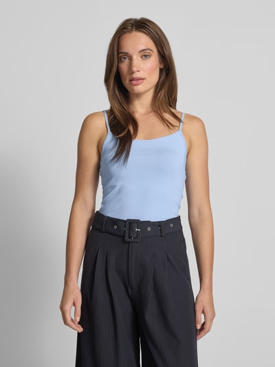 s.Oliver RED LABEL Slim Fit Trägertop aus Baumwoll-Mix Hellblau 4