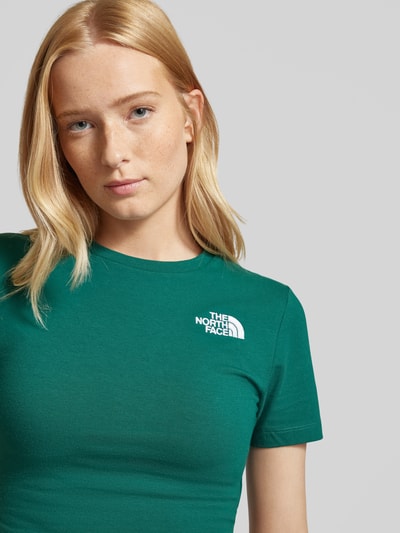 The North Face Kort T-shirt met labelstitching Groen - 3