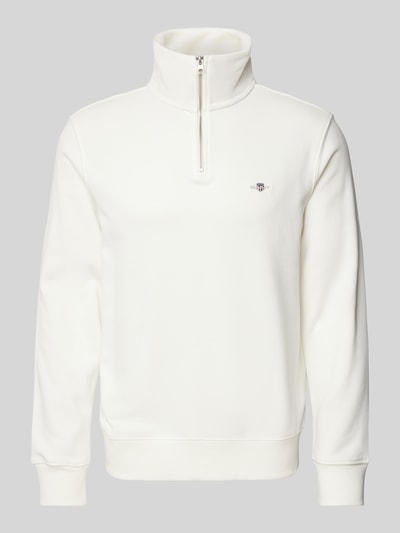 Gant Sweatshirt mit Label-Stitching Offwhite 2