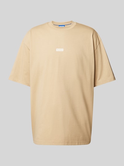 Hugo Blue T-Shirt mit Label-Print Modell 'Nalono' Beige 1