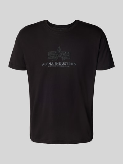 Alpha Industries T-Shirt mit Label-Print Black 2