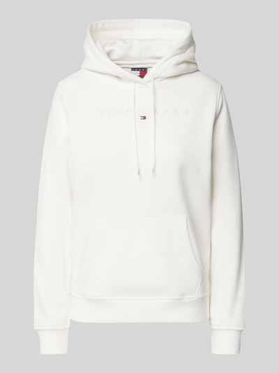 Tommy Jeans Hoodie mit Label-Stitching Ecru 1