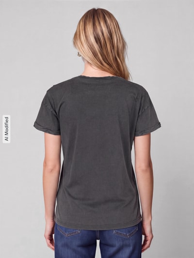 Garcia Regular Fit T-Shirt aus reiner Baumwolle Graphit 5