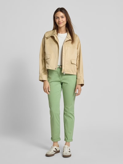 Tom Tailor Slim fit chino met riem Lichtgroen - 1