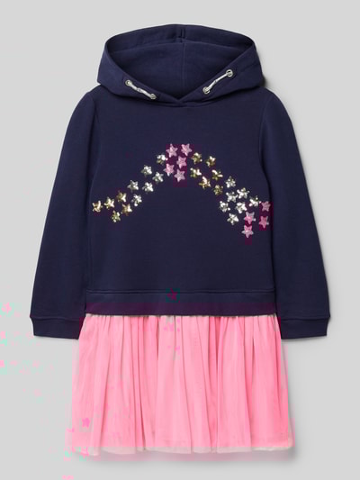 DANAMADE Jurk met pailletten, model 'Madita' Marineblauw - 1