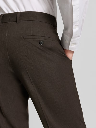 BOSS Slim Fit Anzug mit Schurwoll-Anteil Modell 'HUGE' Dunkelbraun 7