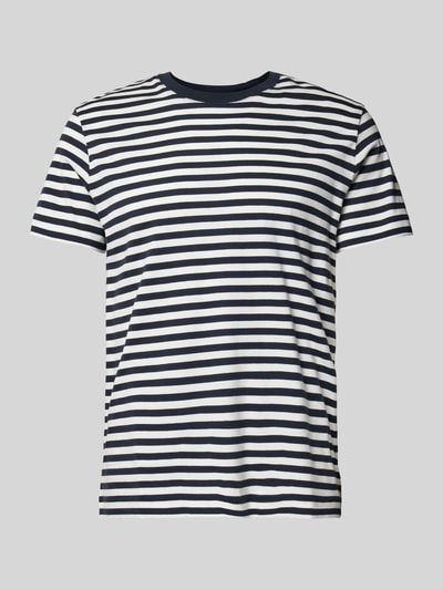 Marc O'Polo Regular Fit T-Shirt aus reiner Baumwolle mit Streifenmuster Marine 2