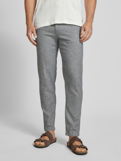 SELECTED HOMME Slim Tapered Fit Hose mit Leinen-Anteil Modell 'BRODY' Blau 4