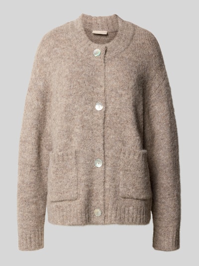 FREE/QUENT Kurtka z dzianiny z listwą guzikową model ‘Lulu’ Beżowy 2