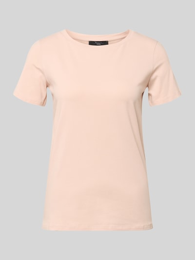 Productfoto, slim fit T-shirt uit katoenmix model 'MULTIB' van Weekend Max Mara, look effen, applicatie met labelstitching, ronde hals, korte mouw