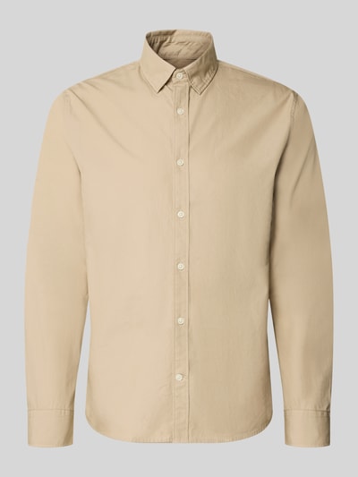 Produktfoto, Regular Fit Freizeithemd mit Kentkragen Modell 'Christaldo' von Matinique in Beige, reine Baumwolle, langärmelig, durchgängige Knopfleiste