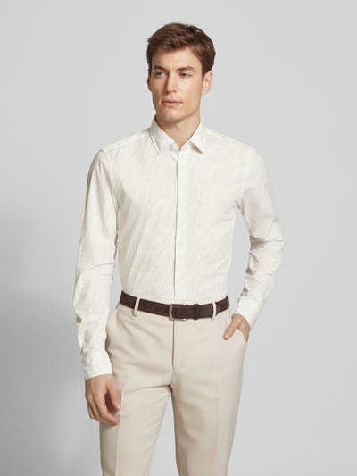 JOOP! Collection Slim Fit Business-Hemd mit Knopfleiste Modell 'Pit' Beige 4