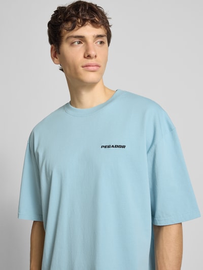 Pegador Oversized T-shirt met labelstitching Lichtblauw - 3