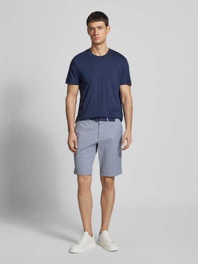 Christian Berg Men Regular Fit Shorts mit Gürtel Marine 1