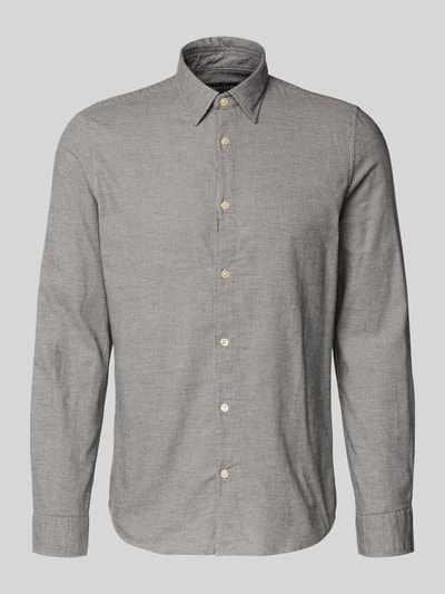 Marc O'Polo Shaped Fit Freizeithemd aus reiner Baumwolle Hellgrau Melange 2