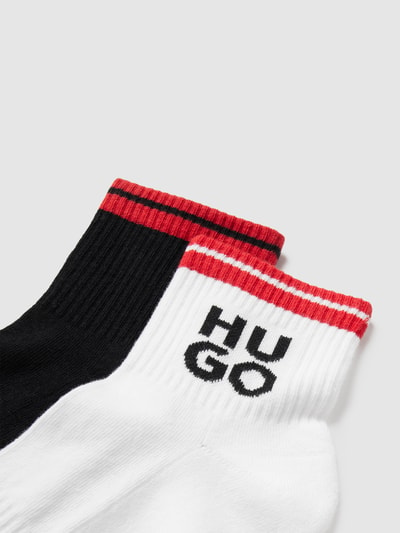 HUGO Socken mit Label-Detail im 2er-Pack Modell 'RIB LOGO' Black 2