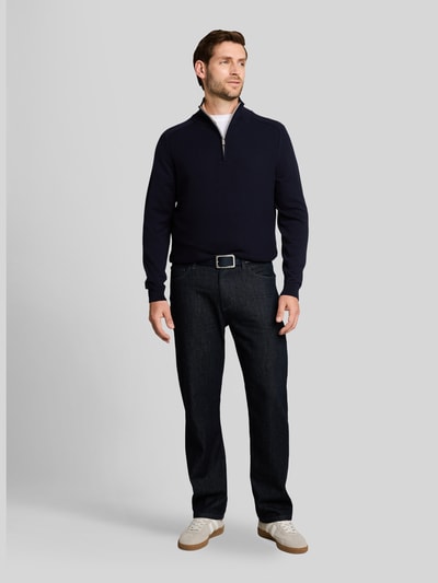 Tom Tailor Regular fit pullover met schipperskraag Marineblauw - 1