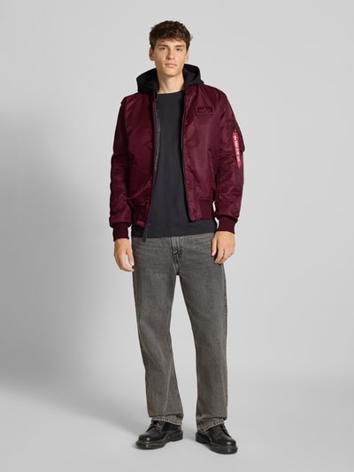 Alpha Industries Bomberka z naszywką z logo Bordowy 1