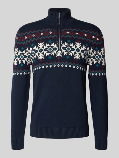 MCNEAL Sweter z dzianiny z kołnierzem Ciemnoniebieski 2