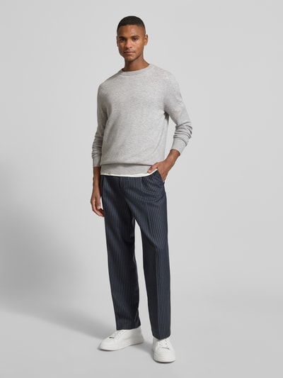 Selected Homme Szerokie spodnie z mieszanki wełny model „220-LOOSE OTTO LANO PL” Granatowy 1