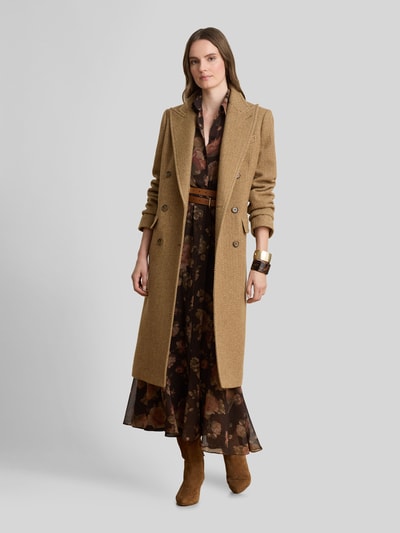 Lauren Ralph Lauren Mantel aus Wolle mit doppelreihiger Knopfleiste Camel 4