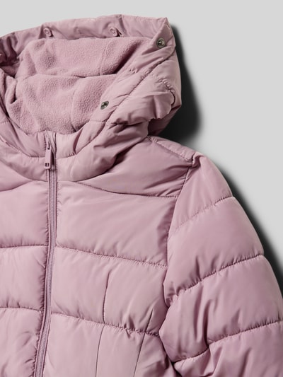 s.Oliver RED LABEL Regular fit gewatteerd jack met imitatiebont Lila - 2