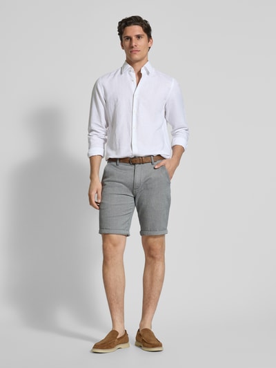 Redefined Rebel Regular Fit Bermudas mit Gesäßtaschen Modell 'NEBRASKA' Marine Melange 1