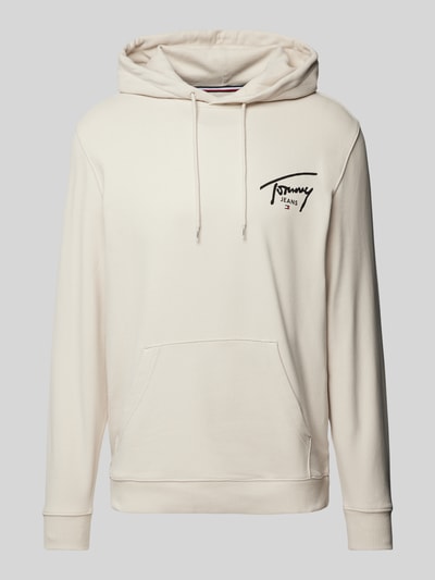 Tommy Jeans Regular fit hoodie met labelprint Beige - 2