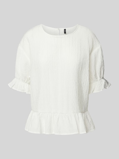 Vero Moda Bluzka z fakturowanym wzorem model ‘NABIA’ Biały 2