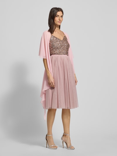 Vera Mont Stola aus Chiffon mit Knopfverschluss Rose 1