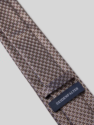 Prince Bowtie Zijden stropdas met statementpatch (7 cm) Middenbruin - 3