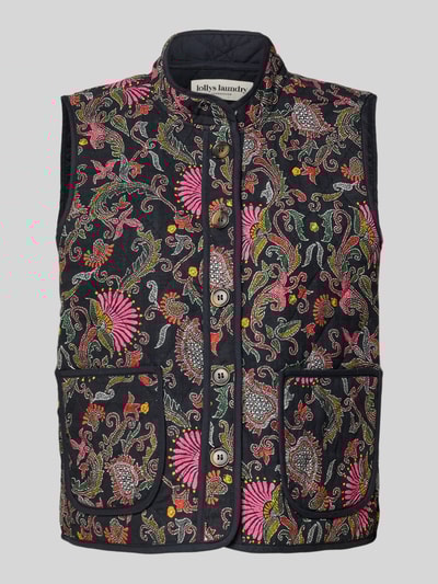 LOLLYS LAUNDRY Gilet met knoopsluiting, model 'Cairo' Antraciet - 2