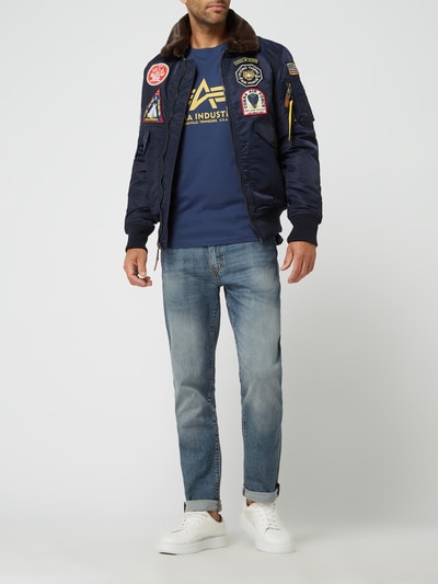 Top Gun Bomberjack met patches Marineblauw - 1