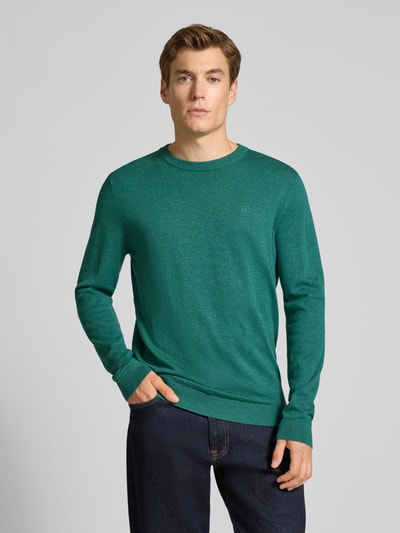 Tom Tailor Regular fit pullover van puur katoen Smaragdgroen - 4