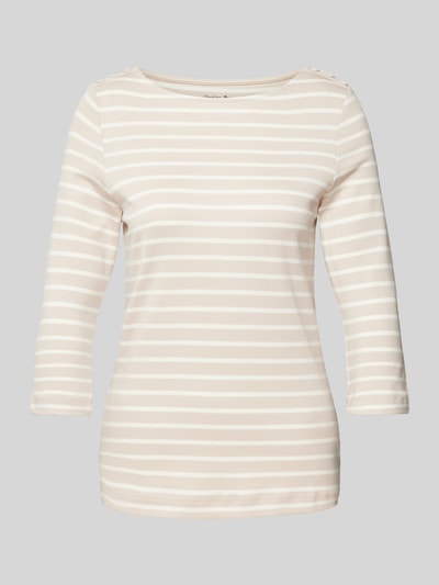 Christian Berg Woman T-Shirt mit Streifenmuster und 3/4-Arm Sand 2