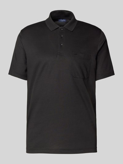 Christian Berg Men Regular Fit Poloshirt mit Brusttasche Black 2