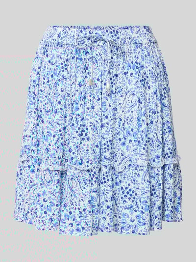 Only Ausgestellter Mini-Rock aus reiner Viskose Modell 'IBIZA' Bleu 2