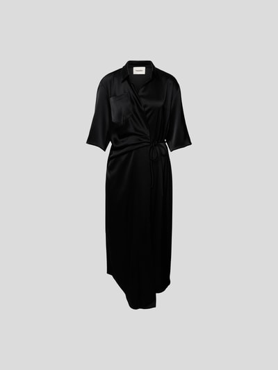 Nanushka Midikleid aus Satin Black 2