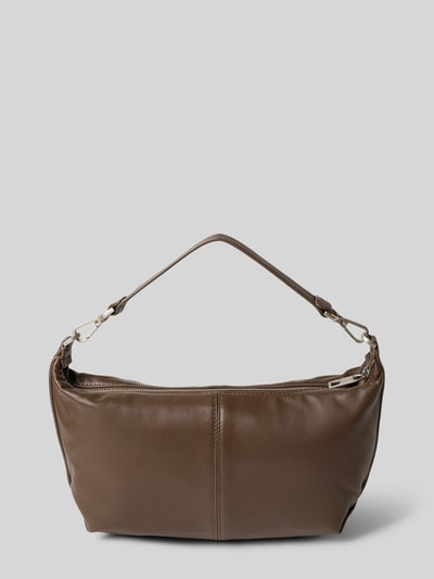 LIEBESKIND BERLIN Hobotas met label in reliëf, model 'PARIS' Donkerbruin - 4