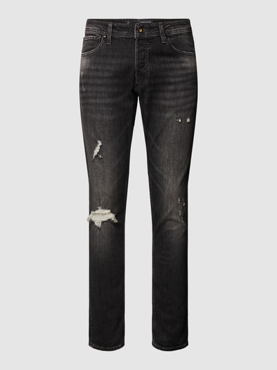 Jack & Jones Jeans in used-look, model 'GLENN' Donkergrijs - 2