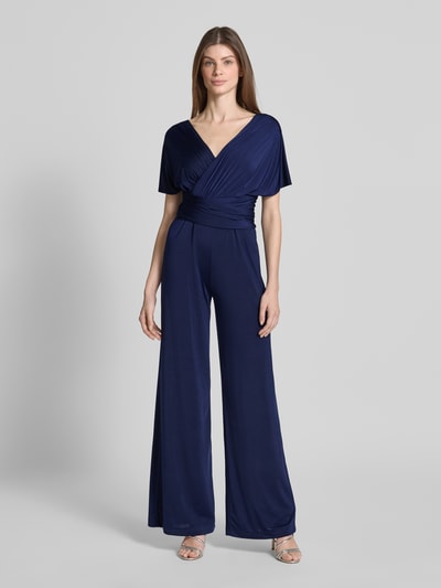Rose Avenue Jumpsuit mit V-Ausschnitt und rückseitiger Schnürung Marine 4